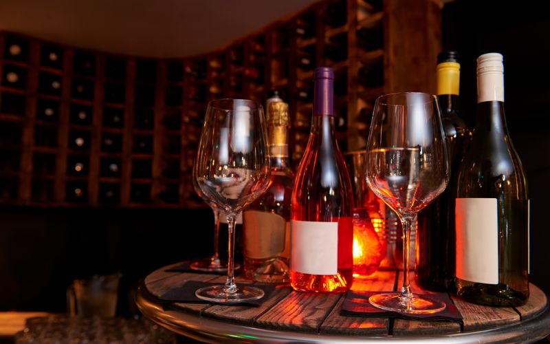 Wine Bottles & Wine Glasses